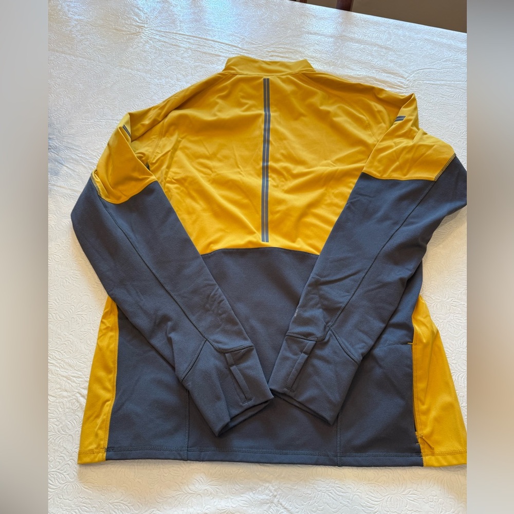 Brooks Bright Yellow Lined Half Zip